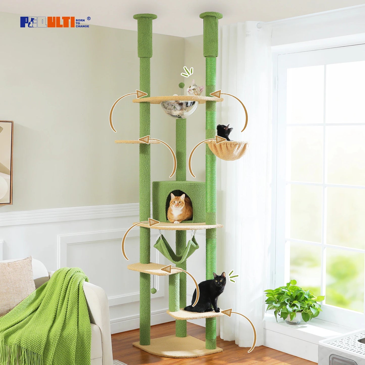 Multi-Level Tall Cat Tree