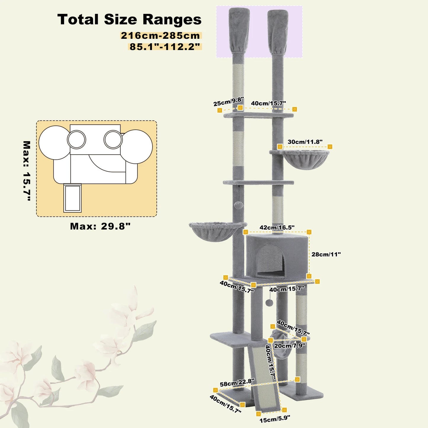 Floor to Ceiling Cat Tree