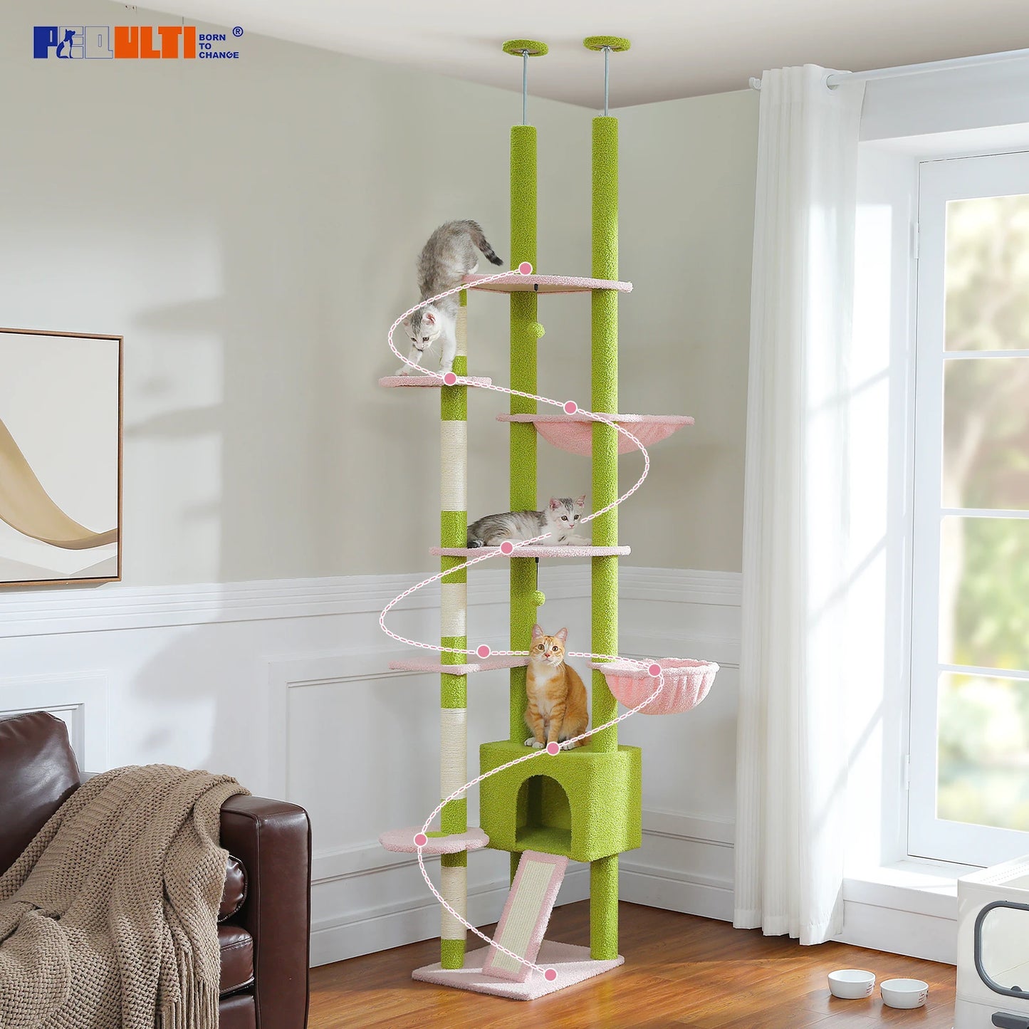 Floor to Ceiling Cat Tower