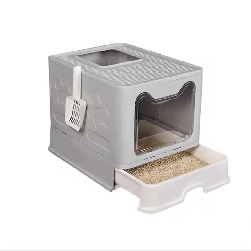 Collapsible Litter Pan, Splash-Proof Cat Toilet