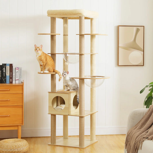 Indoor Wood Cat Tower