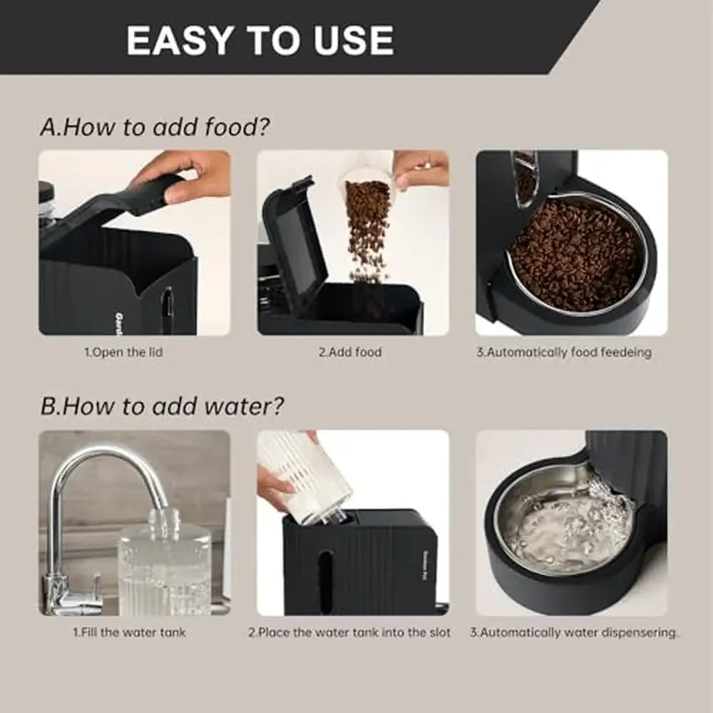 Gravity Pet Feeder And Water Dispenser