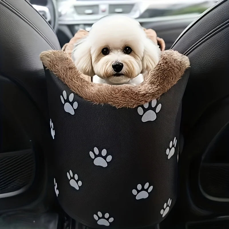 Black Fabric Dog Car Seat