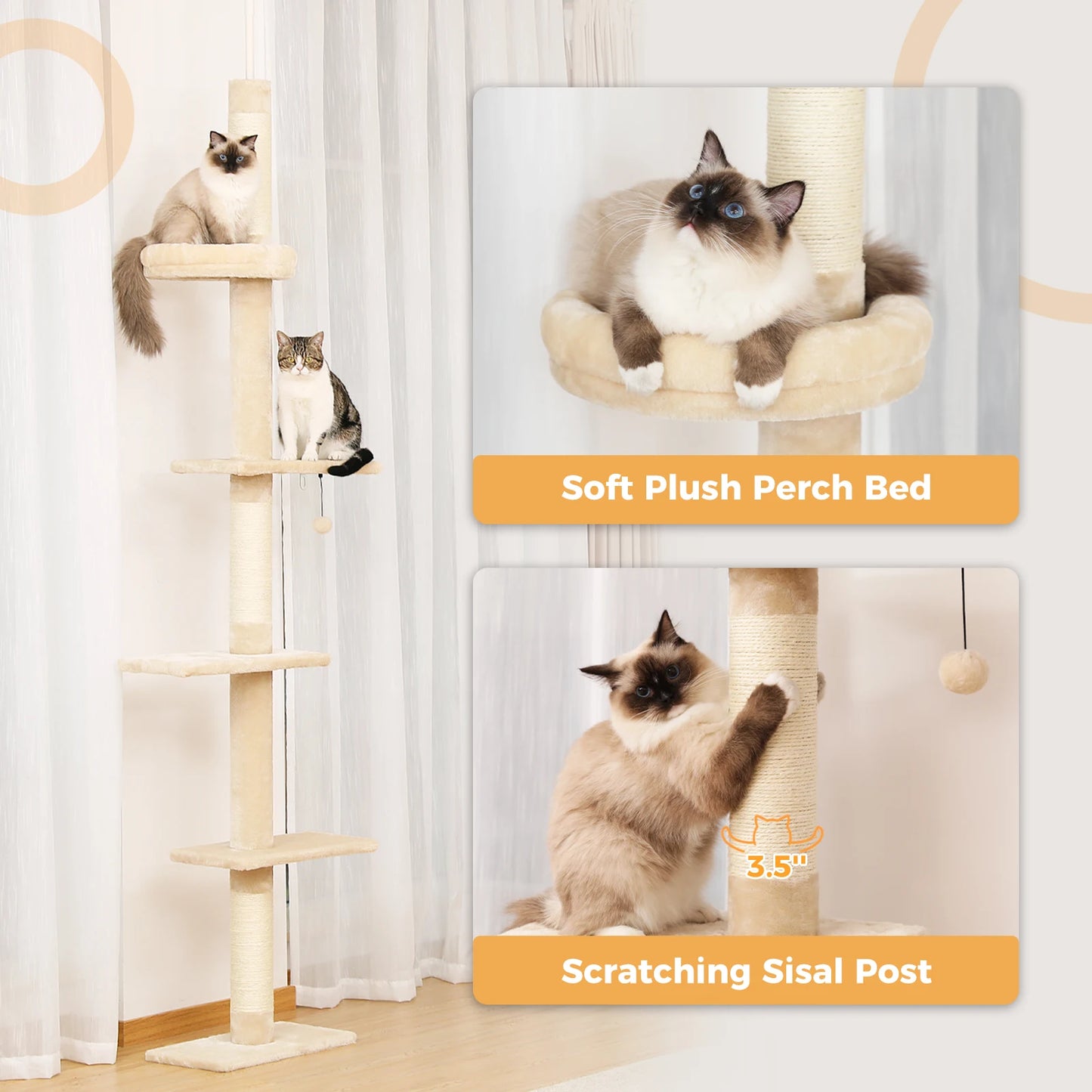 Adjustable Height Cat Tree