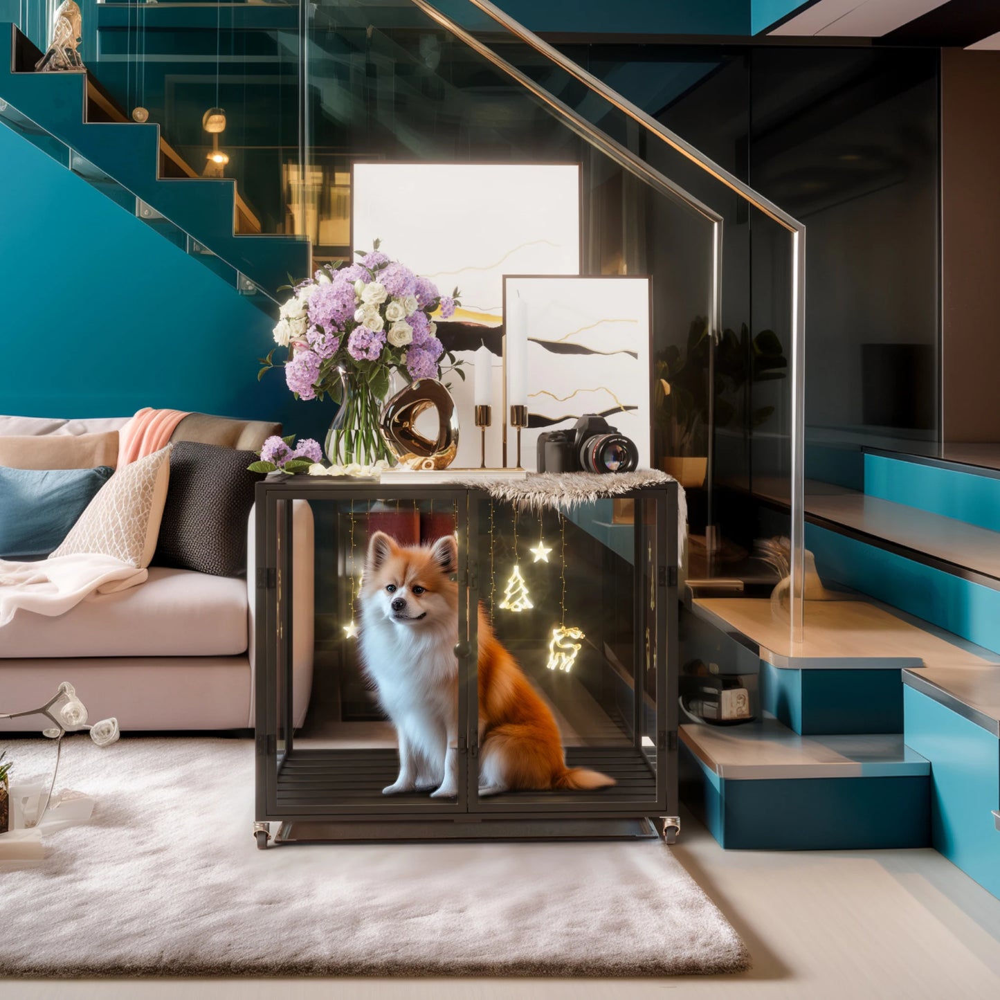Tempered Glass Dog Crate