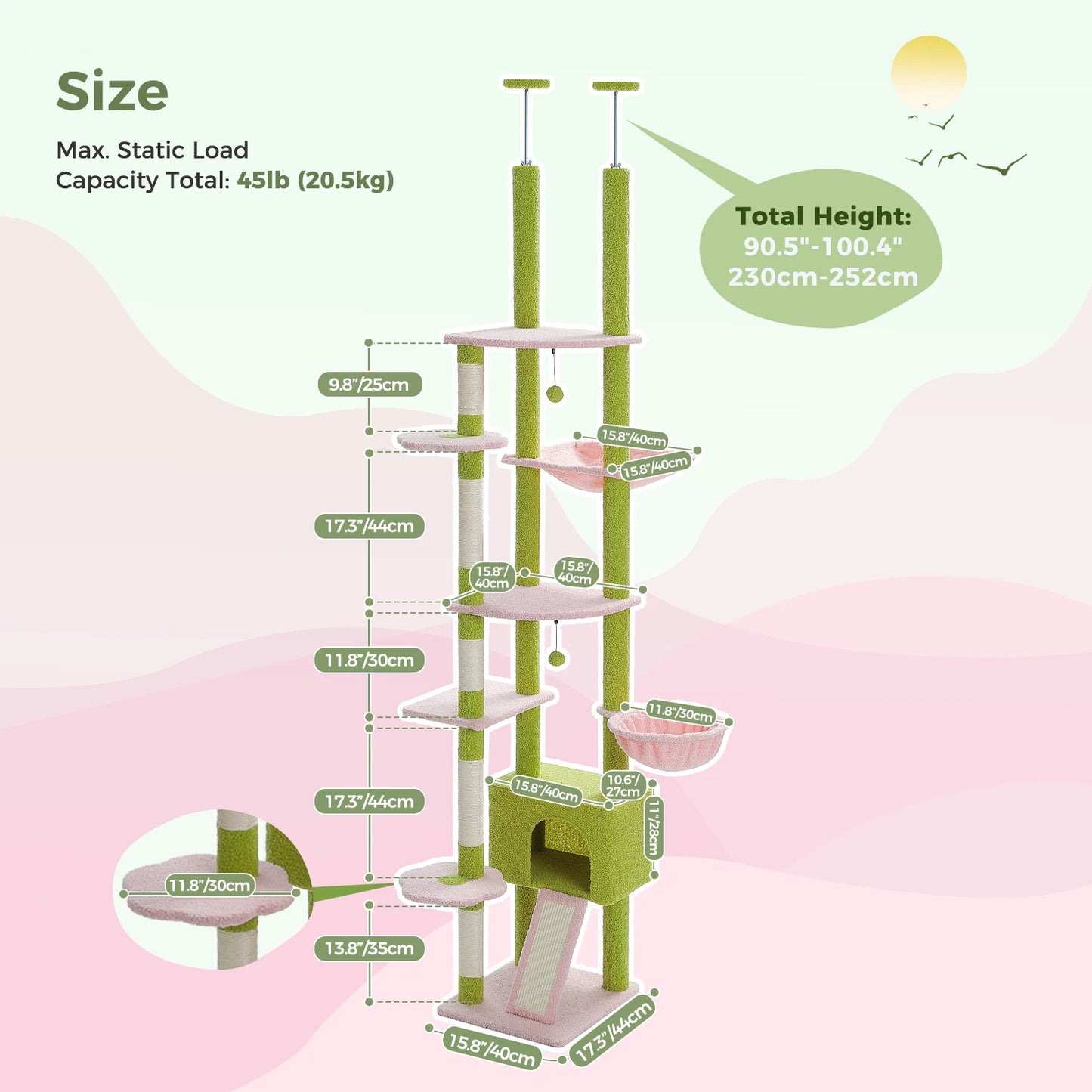 Floor to Ceiling Cat Tower