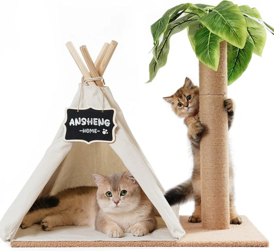 Cats Scratching Post Teepee