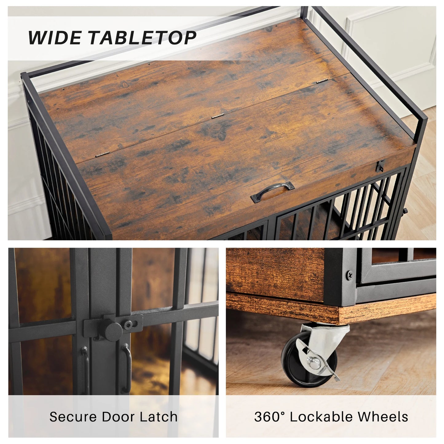 Dog Crate Furniture End Table