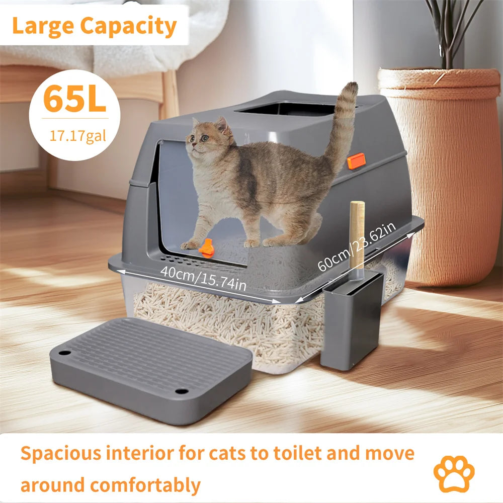 XXL Stainless Steel Cat Litter Box