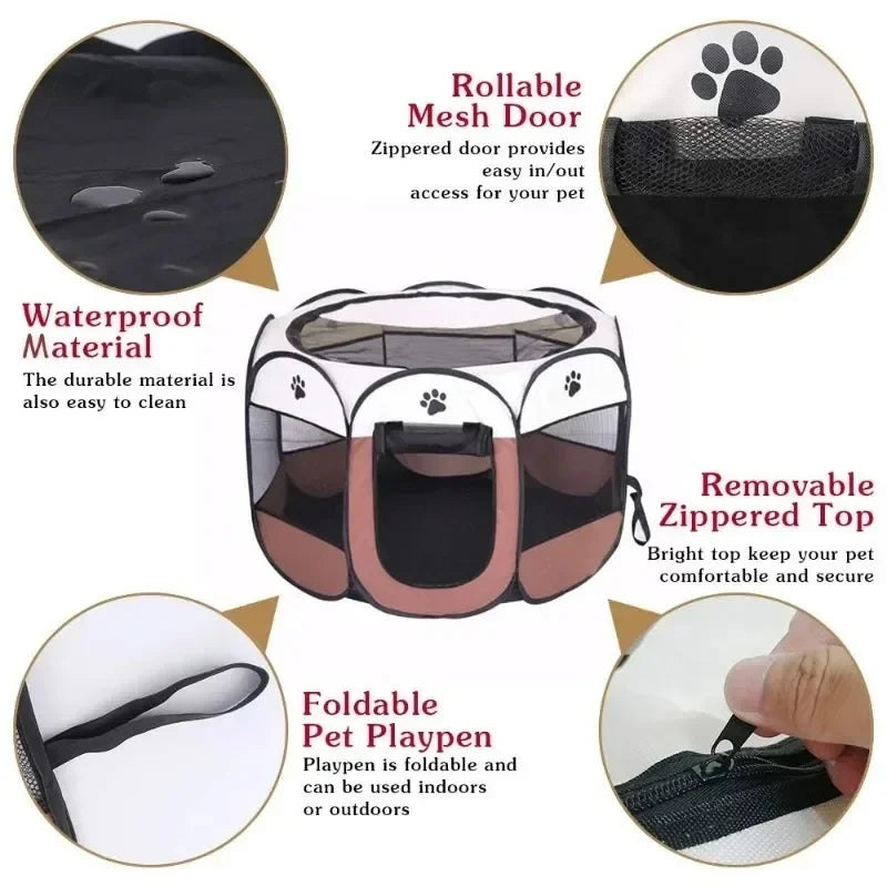 Pet Tent Octagonal Cat Dog Cage