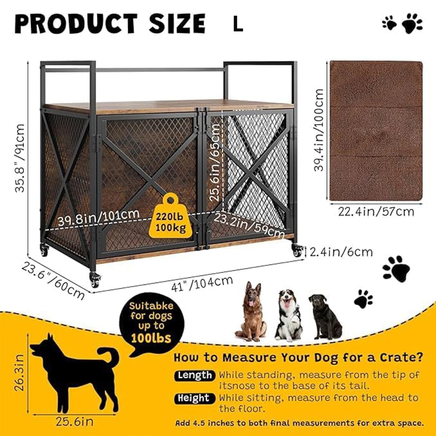 Wooden Dog Crate