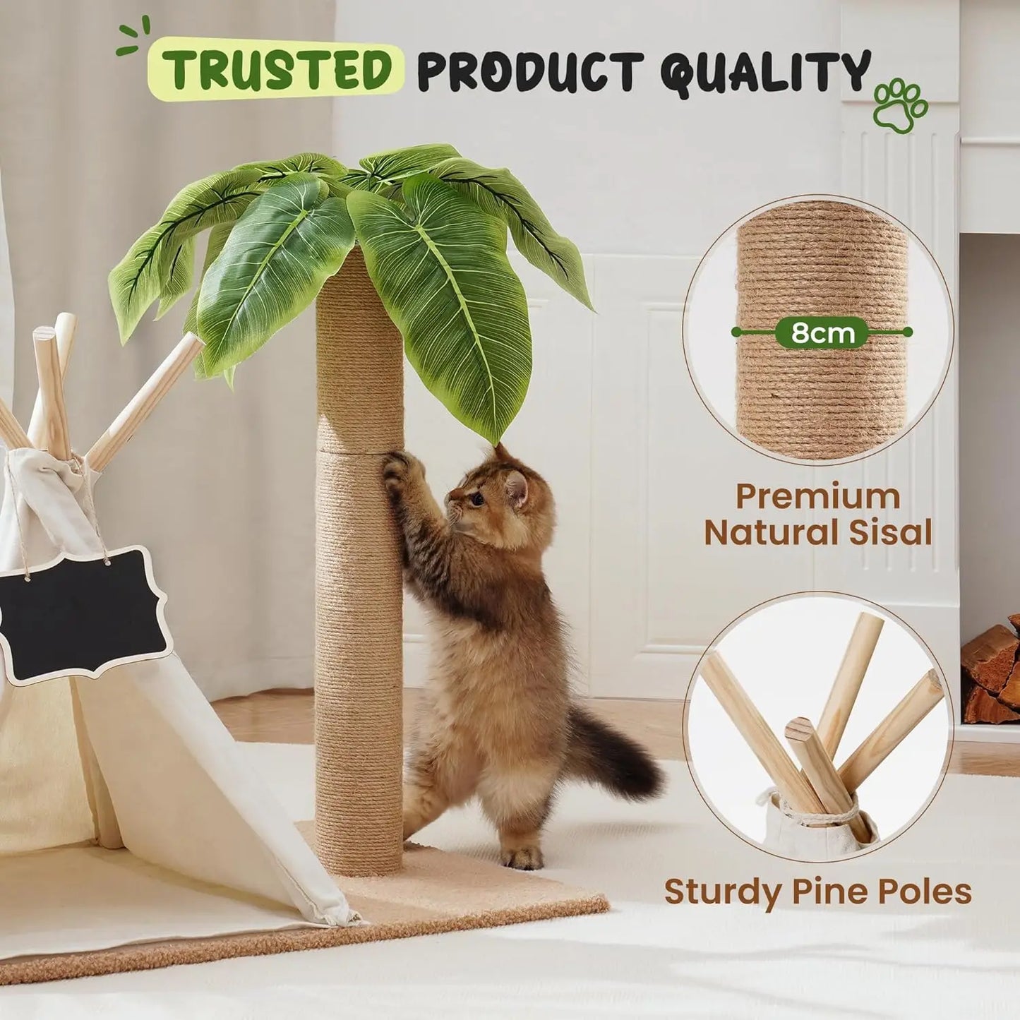 Cats Scratching Post Teepee