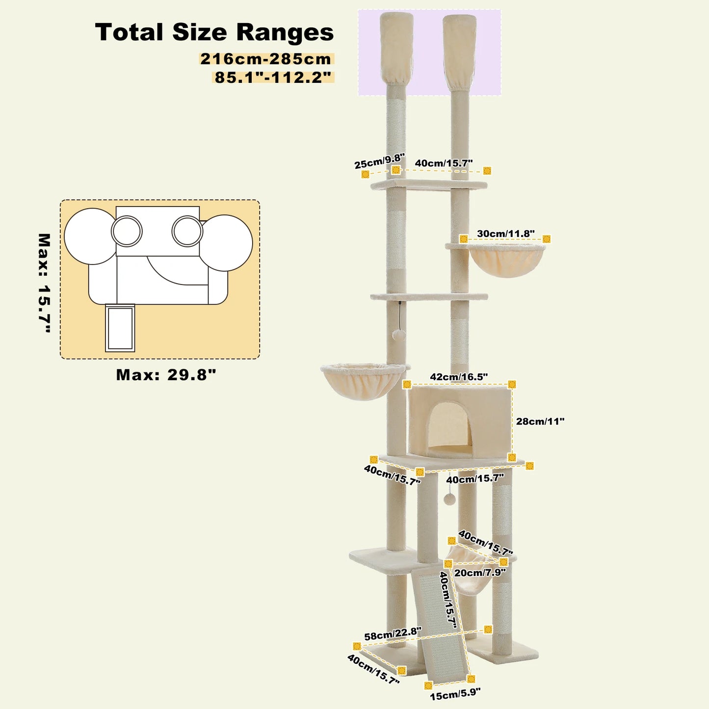Floor to Ceiling Cat Tree