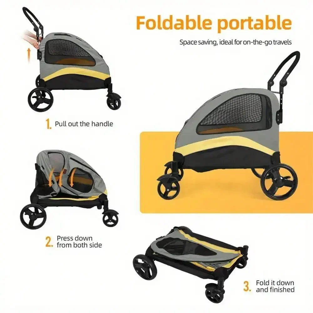 Foldable XX-Large Dog Pet Mobile Stroller
