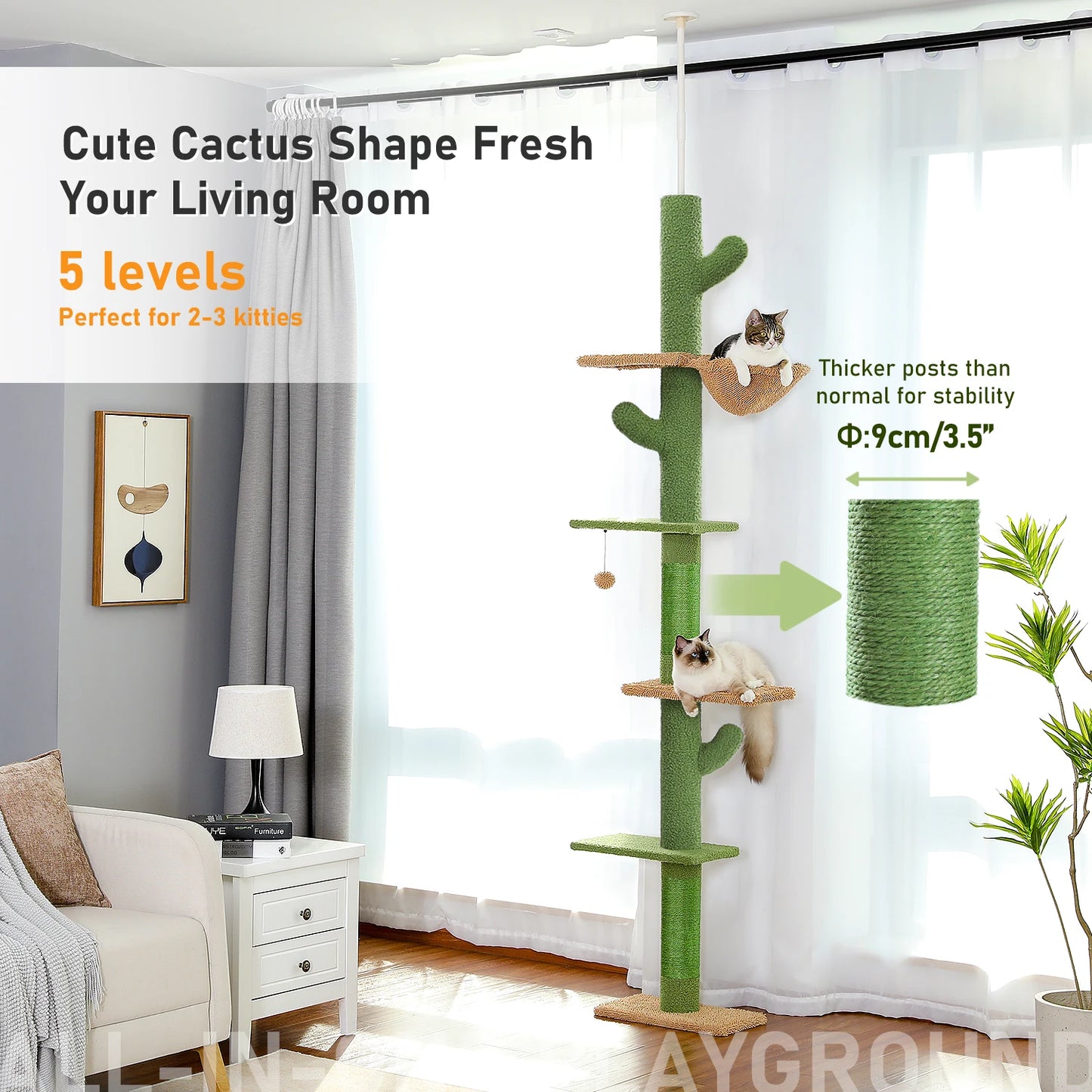 Floor To Ceiling Cat Tower