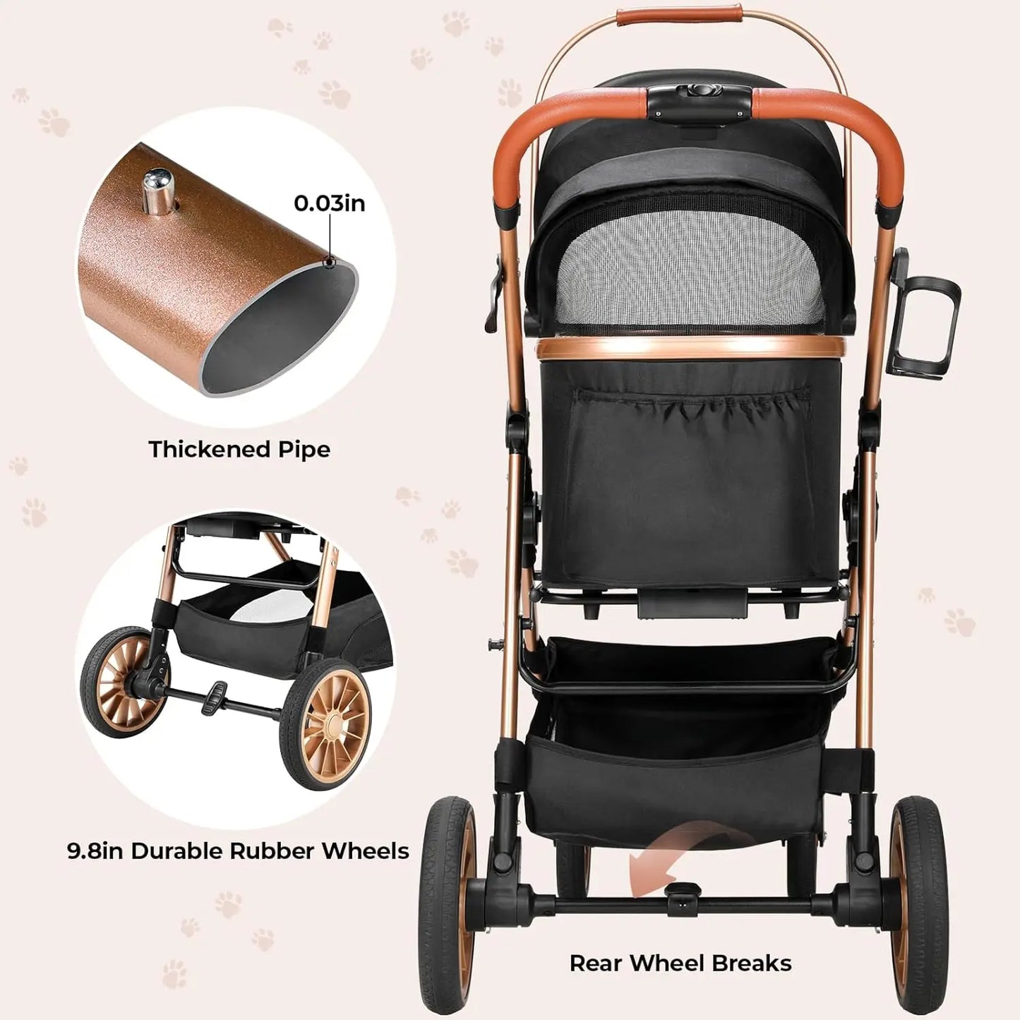 2in1 Dog Buggy Stroller