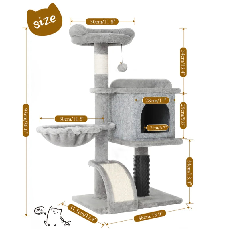 Stable Non-Shaking Cat Tower