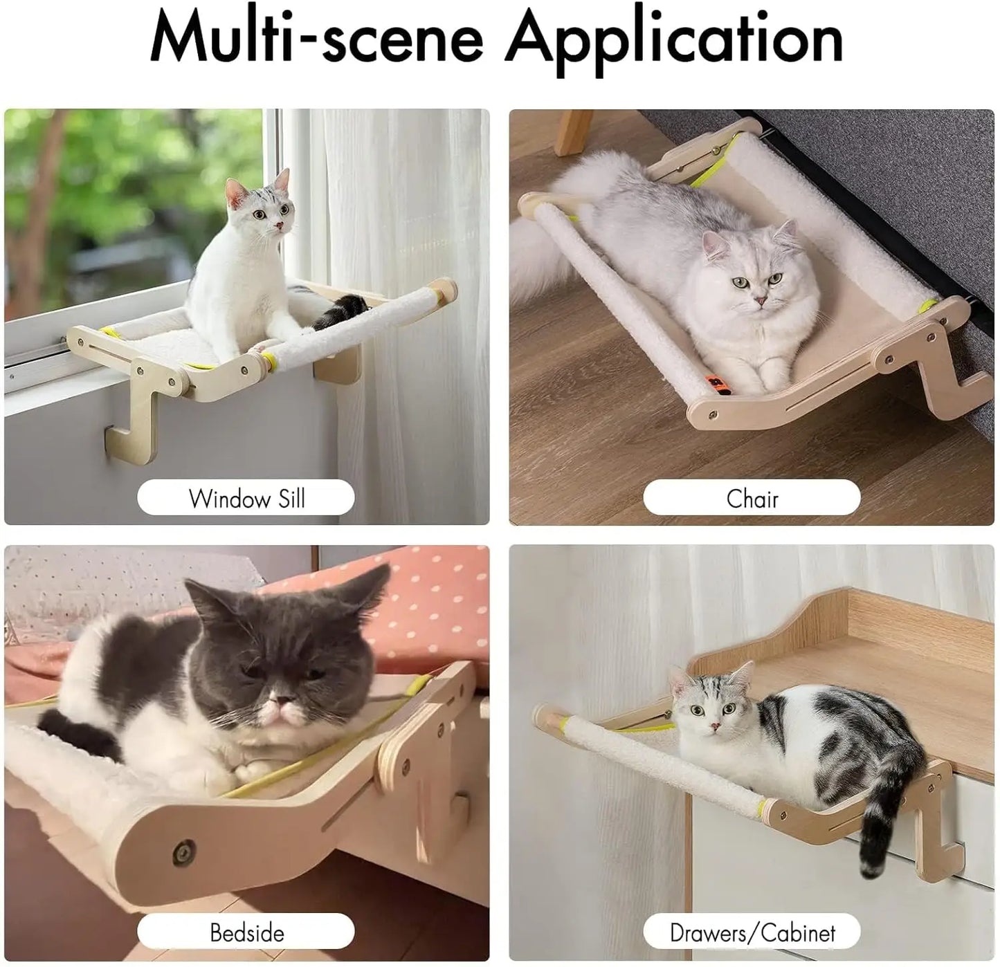 Lounge Mount Hammock Window Seat Bed Shelves