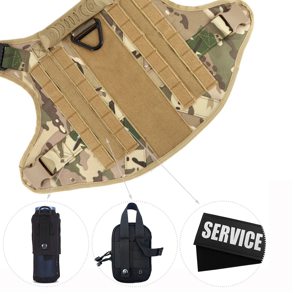 Dog Harness Collar Leash Bags Patches Set