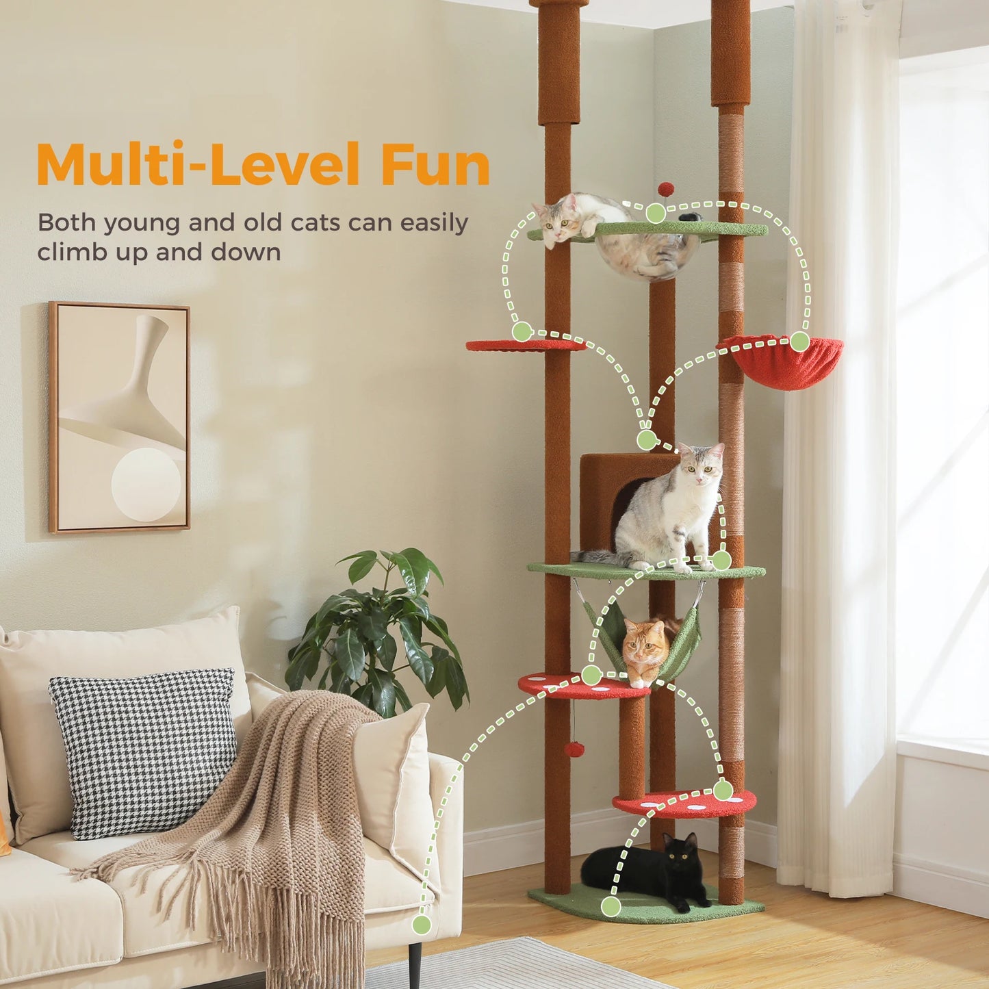 Floor to Ceiling Cat Tree