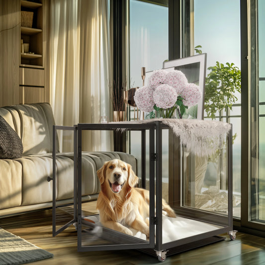 Tempered Glass Dog Crate