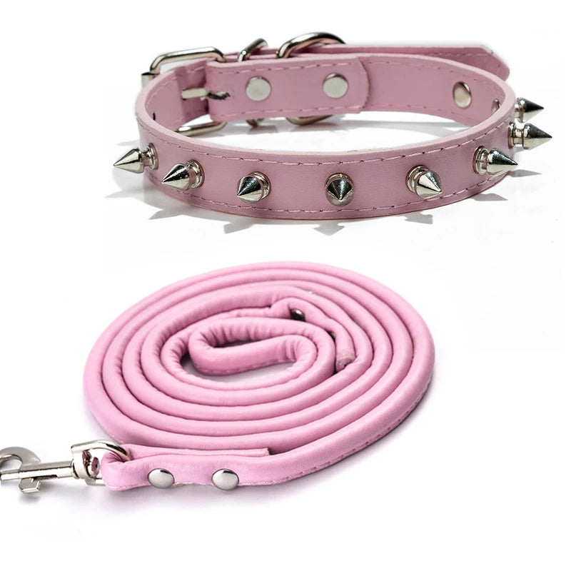 Spiked Studded Leather Dog Collars