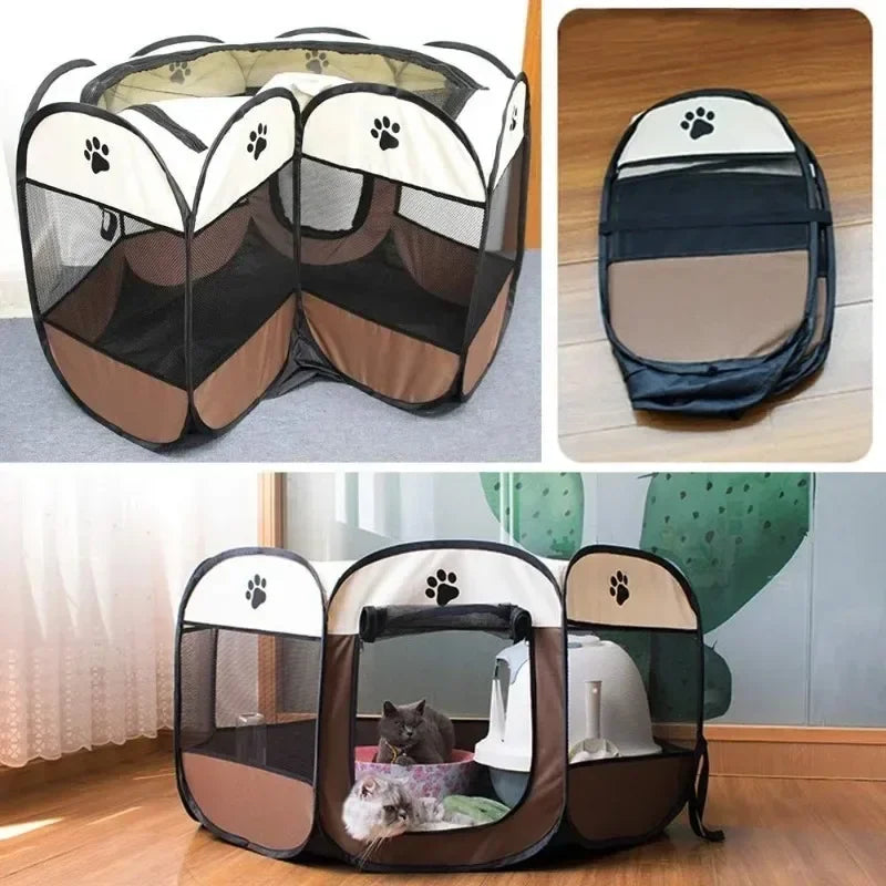 Pet Tent Octagonal Cat Dog Cage