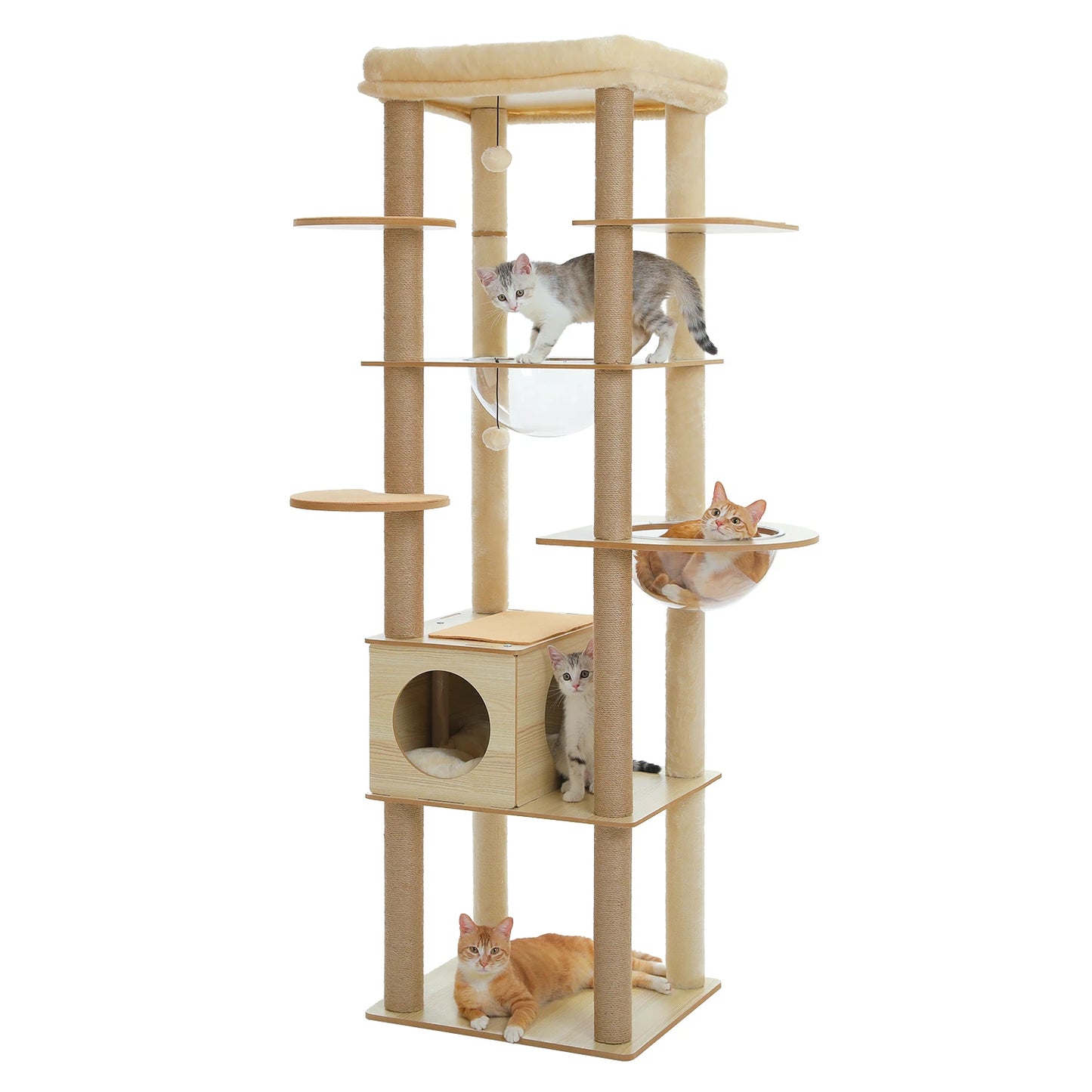 Indoor Wood Cat Tower