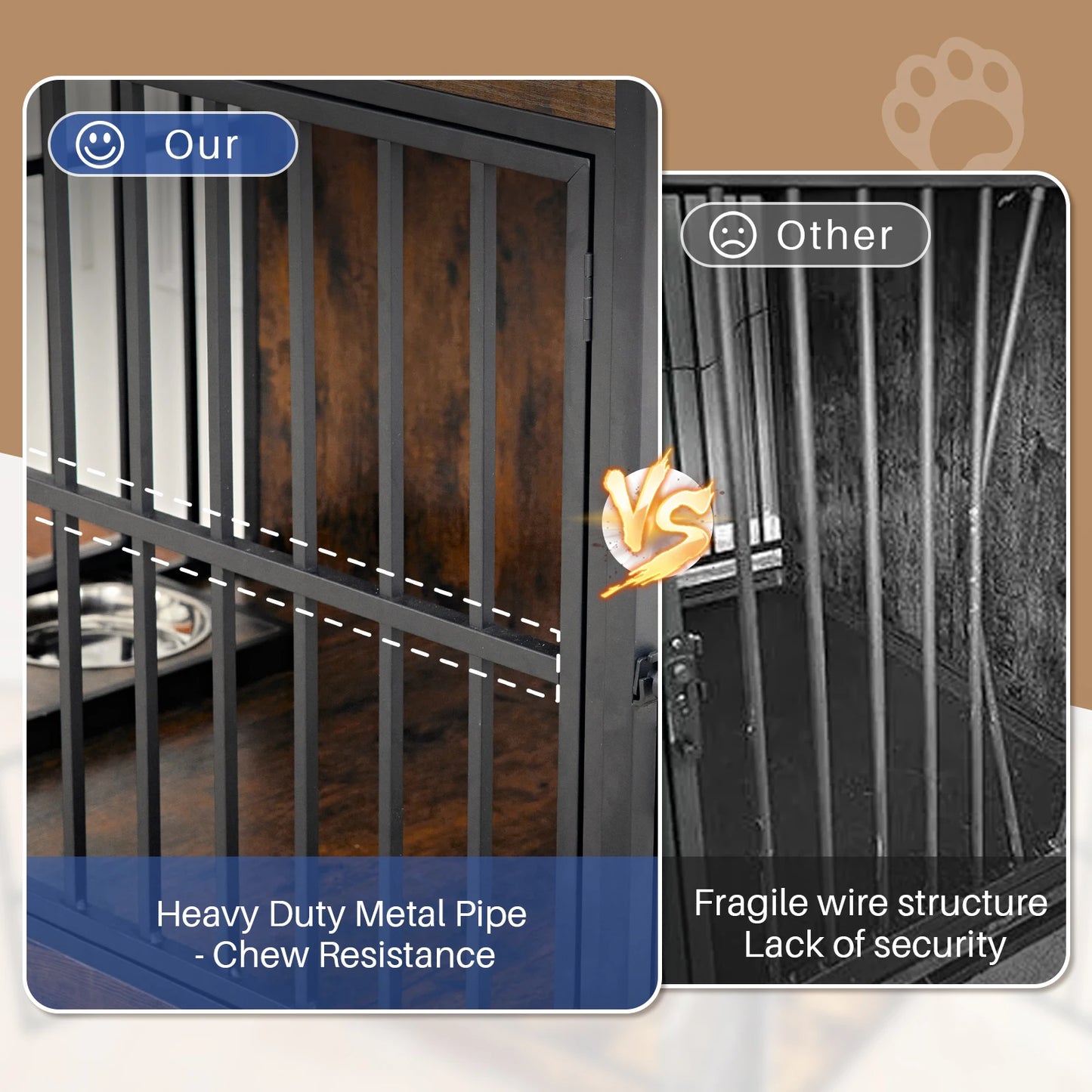 Dog Crate Furniture End Table