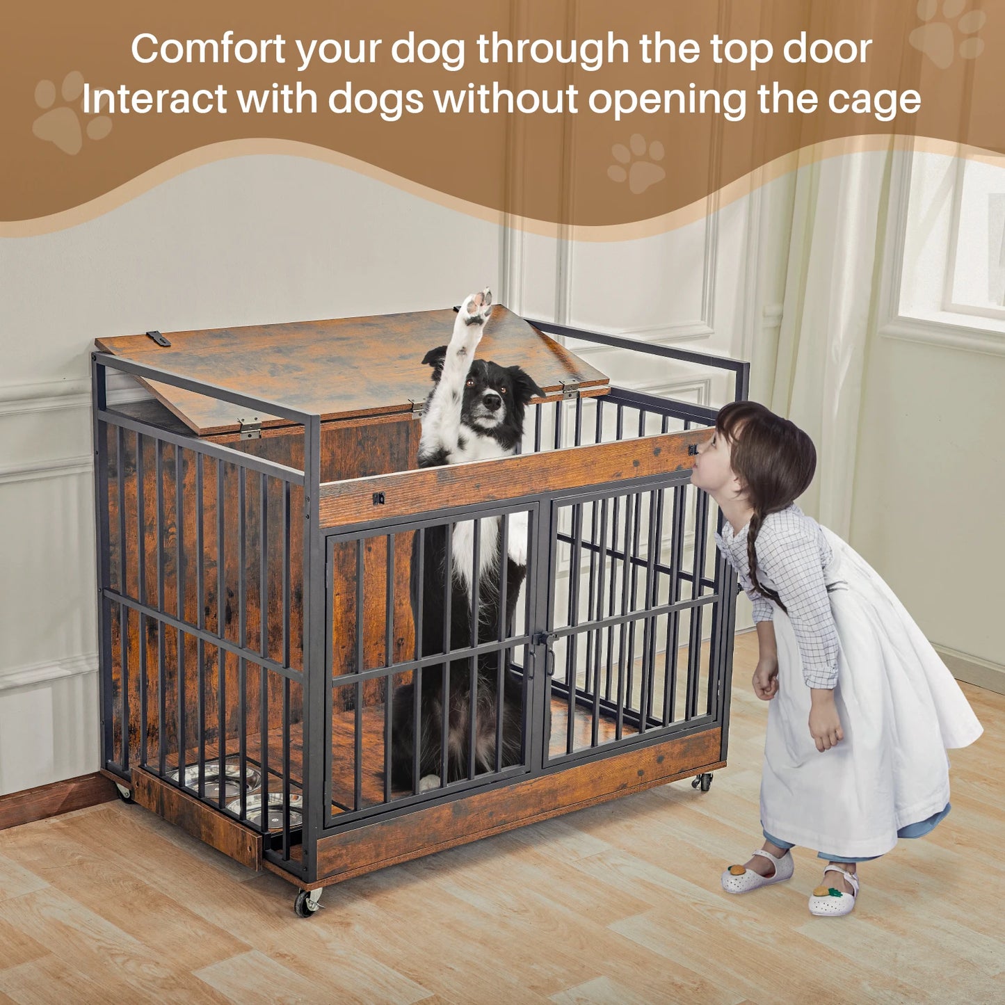 Dog Crate Furniture End Table