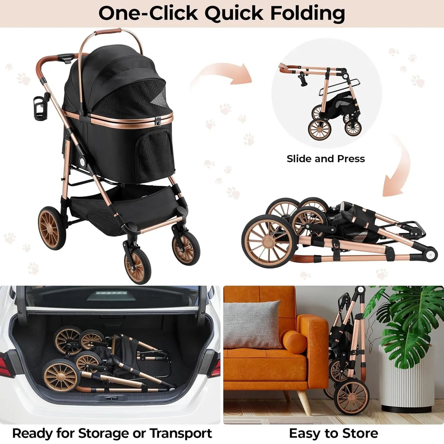 2in1 Dog Buggy Stroller