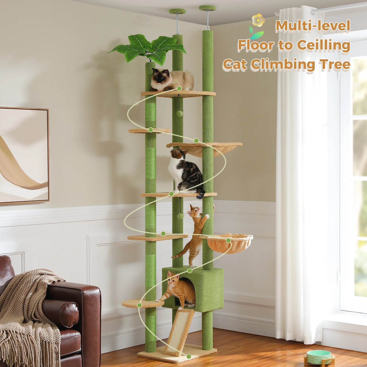 Floor to Ceiling Cat Tower