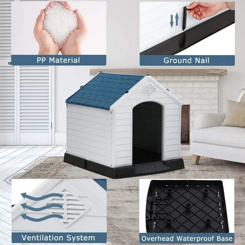 Dog House Indoor Outdoor Insulated Kennel