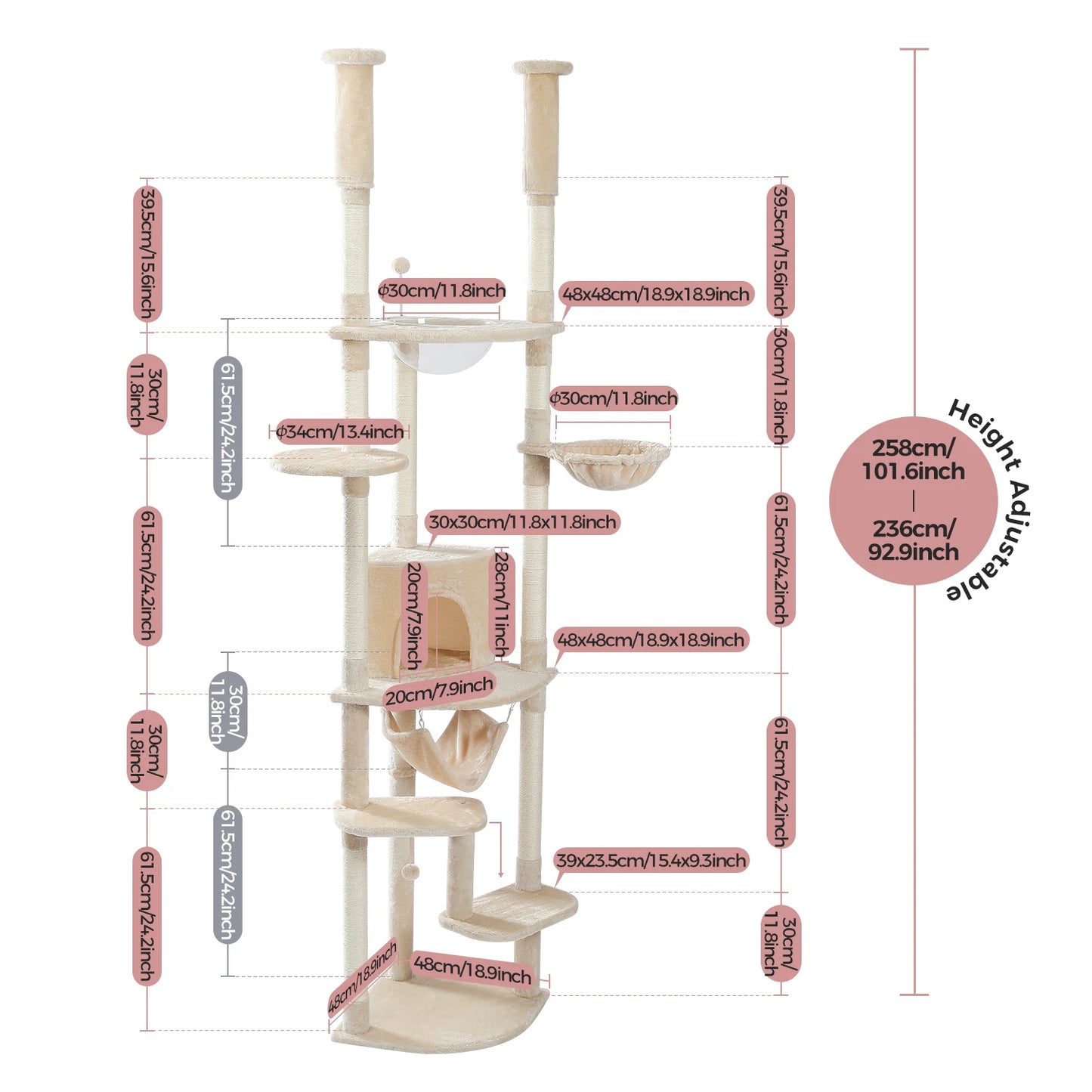 Adjustable Cat Tower