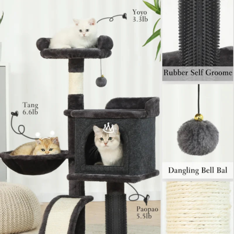 Stable Non-Shaking Cat Tower