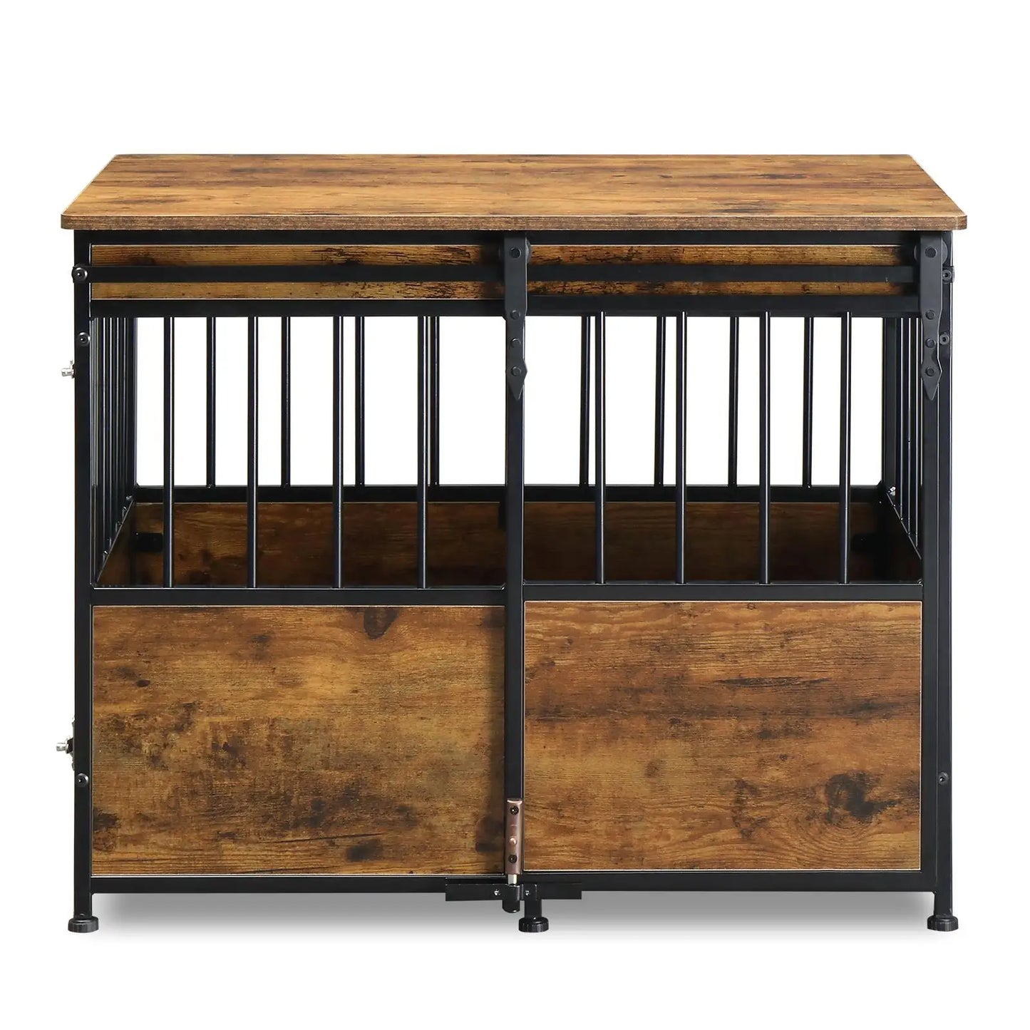 Rustic Brown Dog Crate Furniture