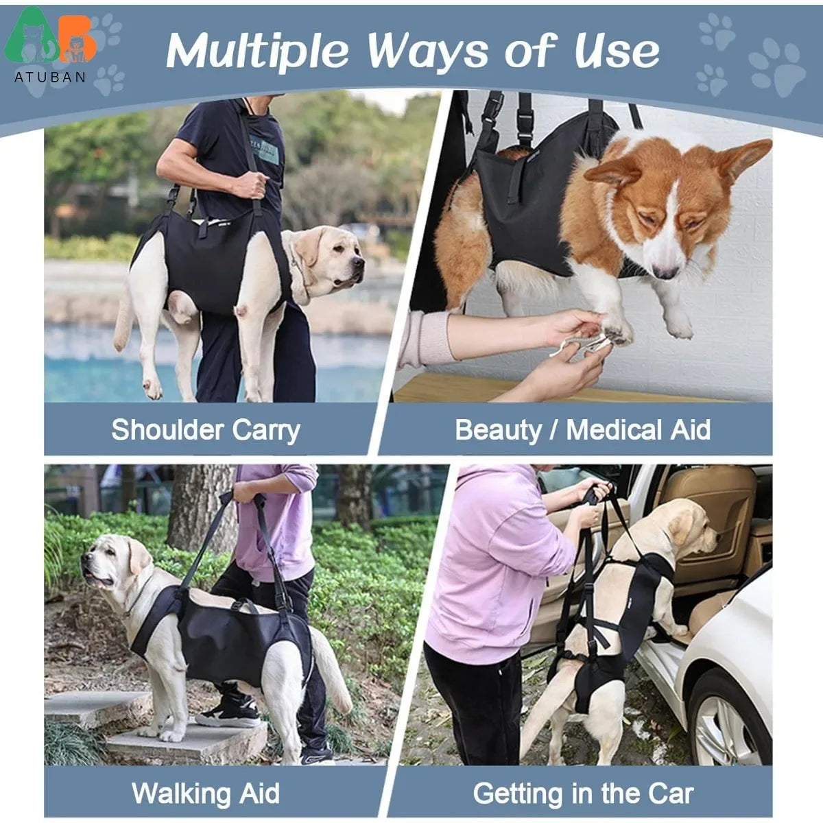Dog Lift Harness Adjustable Full Body Support