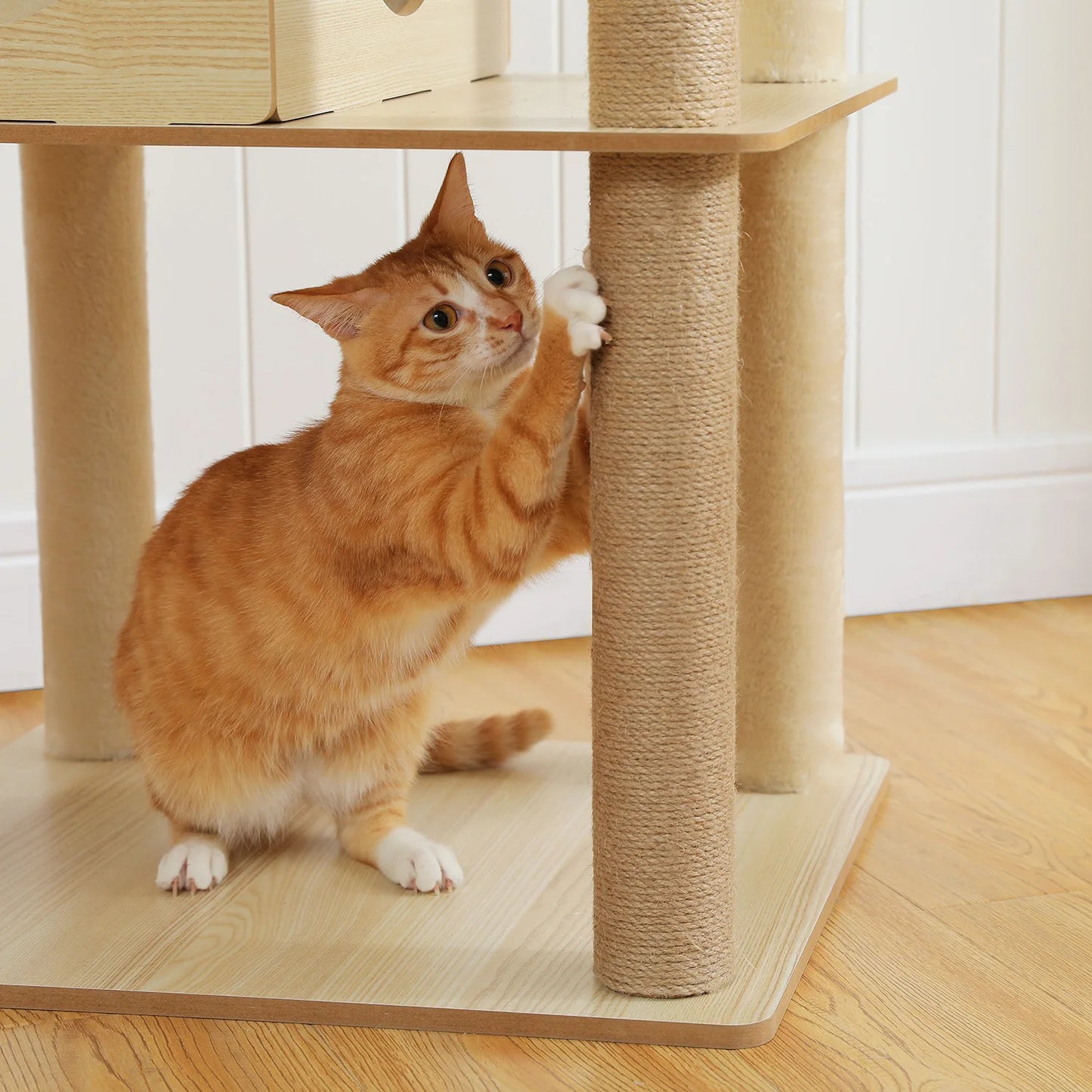 Indoor Wood Cat Tower