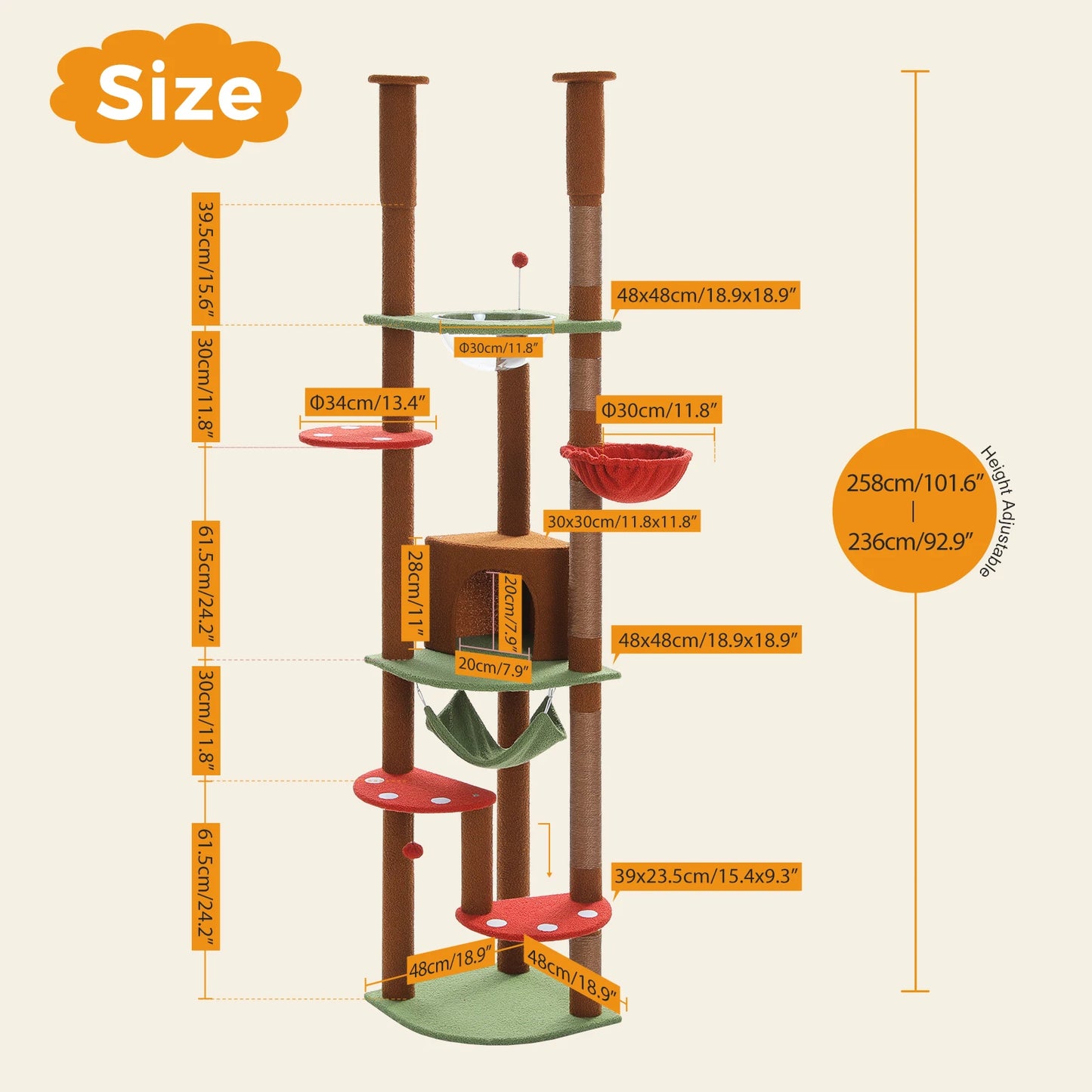 Floor to Ceiling Cat Tree