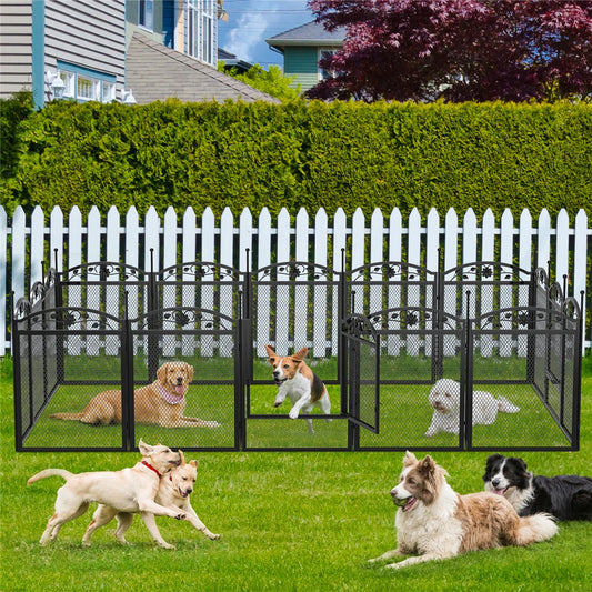 8 Panels Metal Dog Playpen