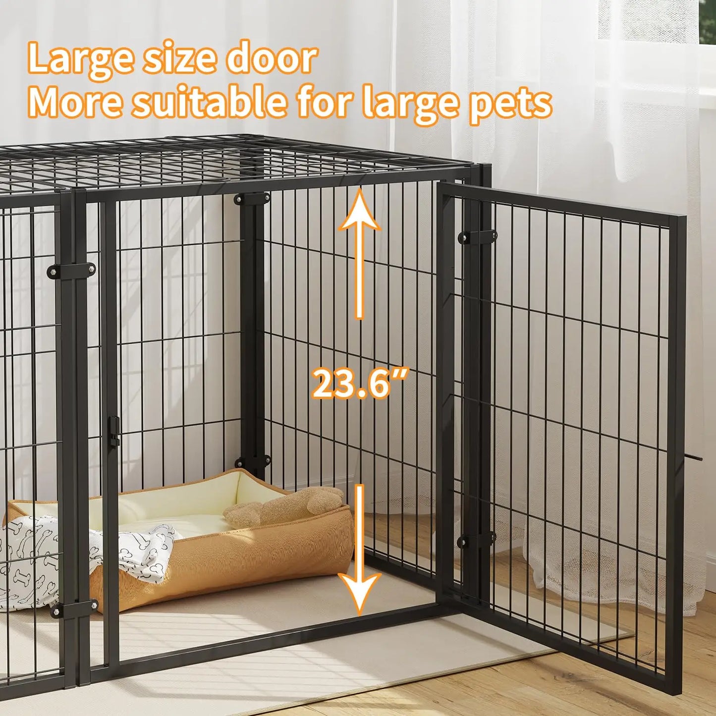 Dog Crate Double Door Cage