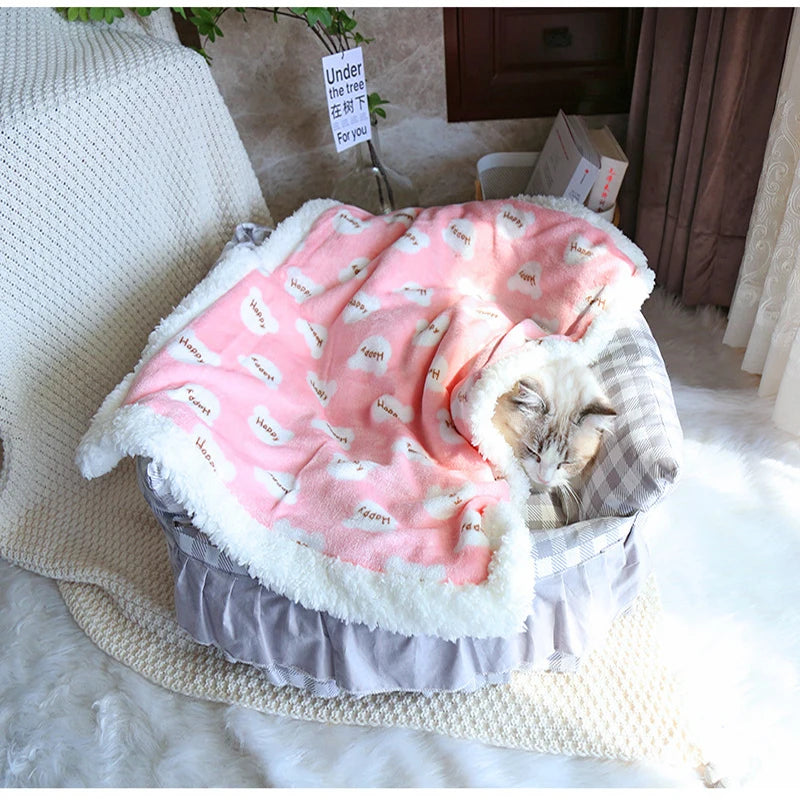 Cat and Dog Sleeping Blanket