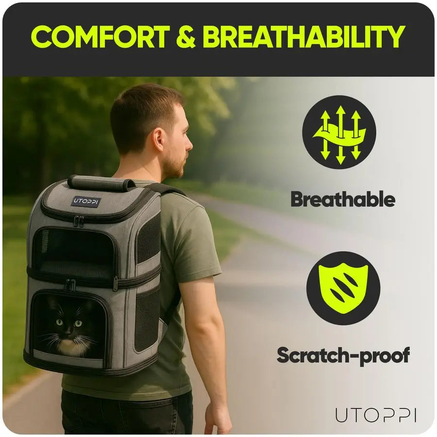 Backpack Carrier For 2 Cats