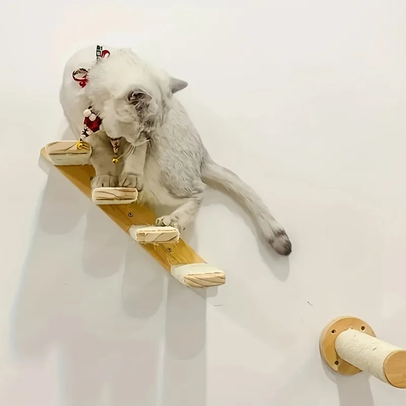 Wall Mounted  Cat Hammock Steps and Ladder