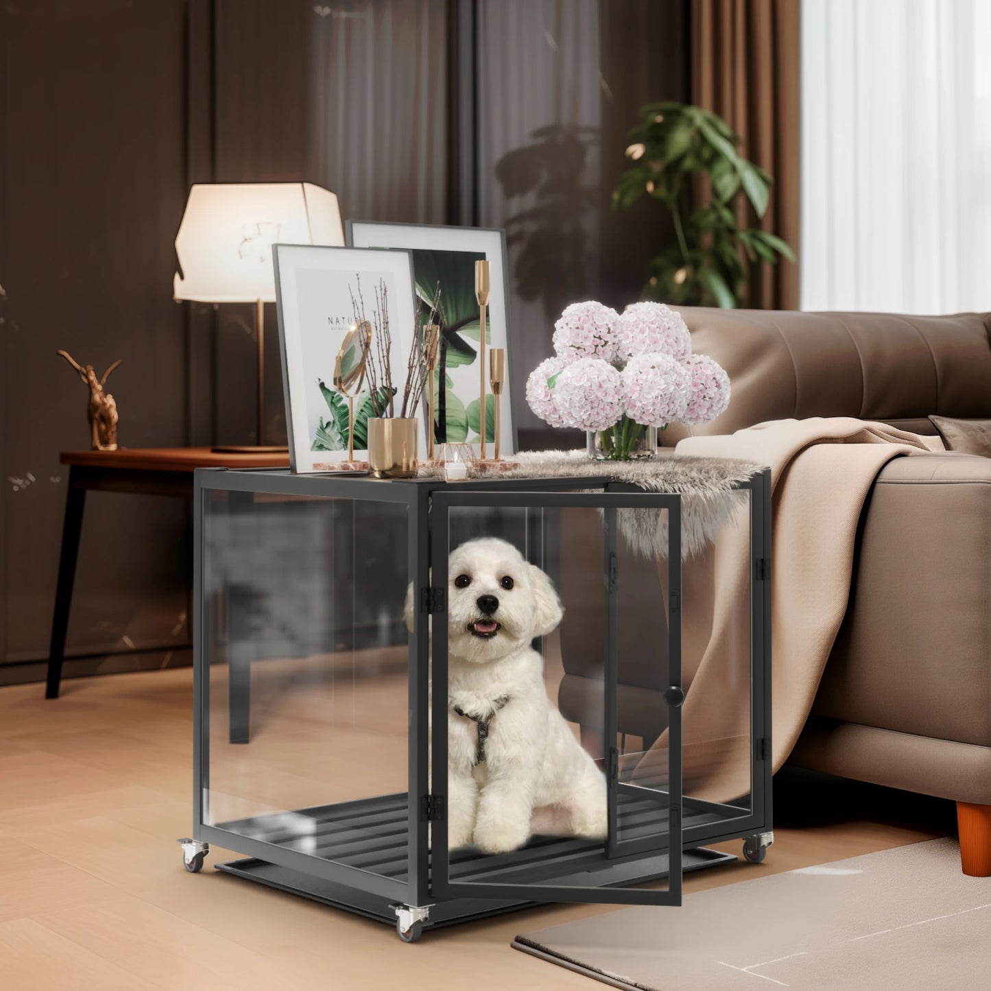Tempered Glass Dog Crate