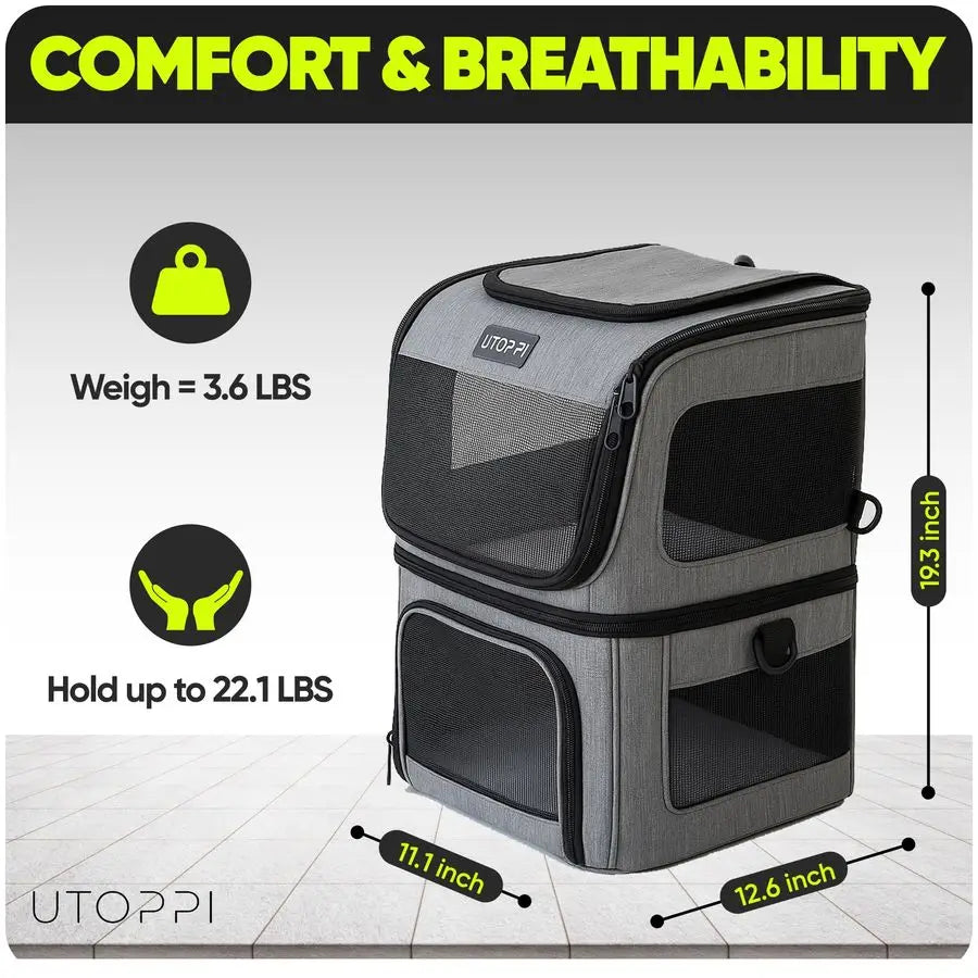 Backpack Carrier For 2 Cats