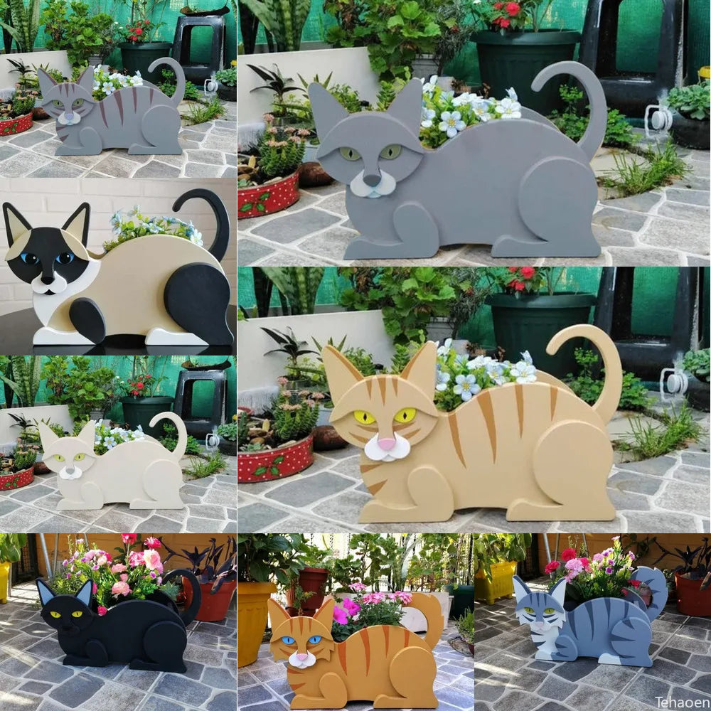 Siamese Cat Planter Plant Pot