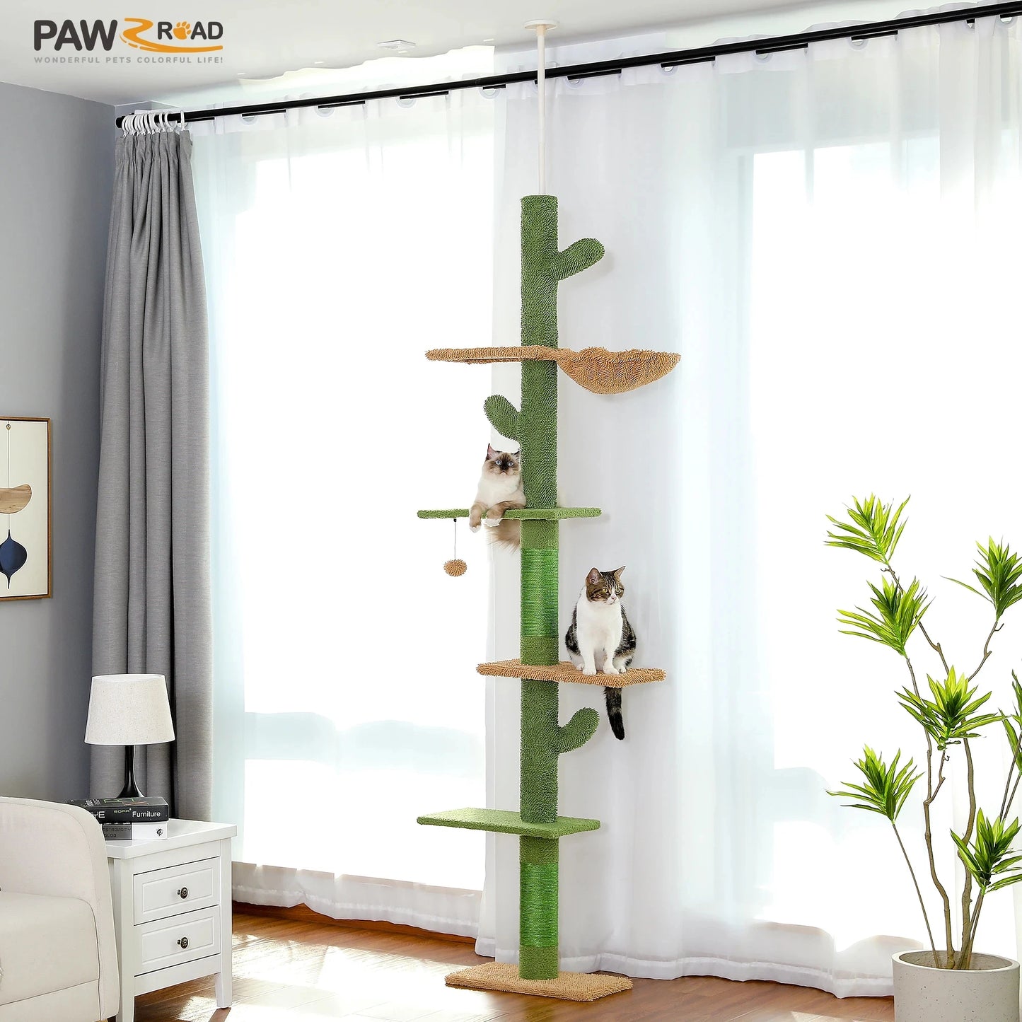 5-Tier Floor To Ceiling Cat Tower