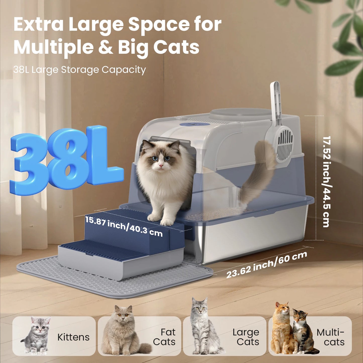 Stainless Steel Cat Litter Box