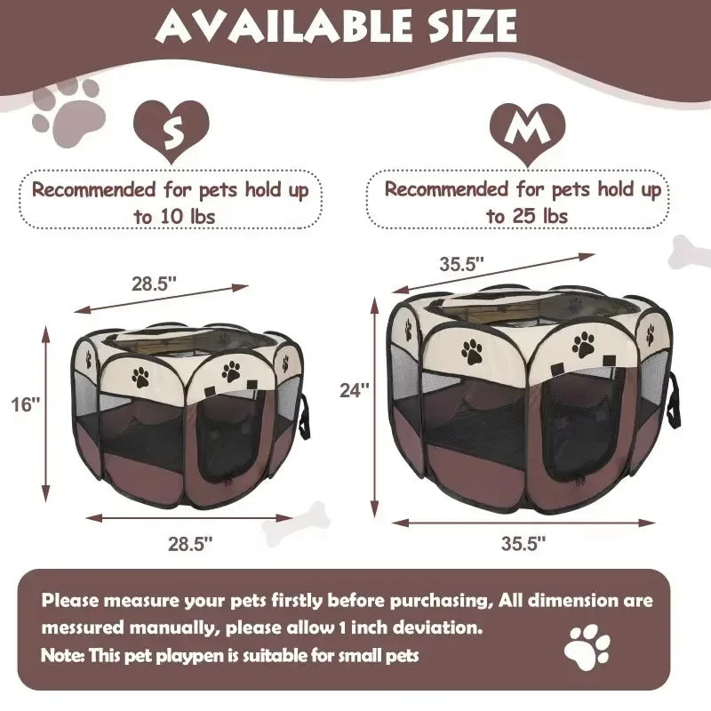 Pet Tent Octagonal Cat Dog Cage